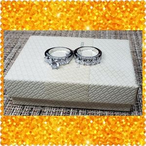 💗Size 7💗Wedding Set Luxurious S925 Sapphi
